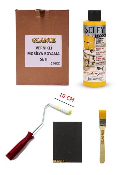 GLANCE Rich Selfy Decor 240 Cc Roma Sarısı Kendinden Vernikli Mobilya Boyama ...