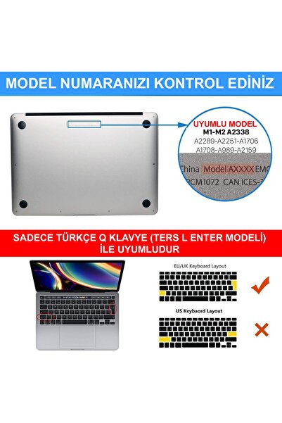 NovStrap Apple Macbook Pro M1 M2 13" A2289 A2251 A1706 A1708 A1989 A2159 A2338 Kılıf Cream Kapak