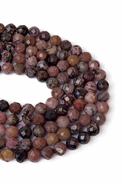 Dünya Doğal Taş Piatra de rodonit tăiată cu fațete de 8 mm