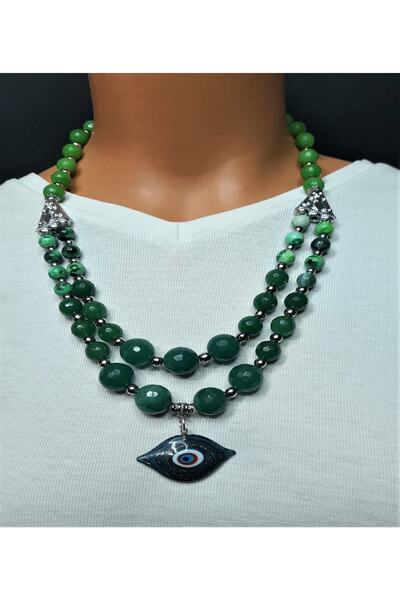 Asteria Elite قلادة التوازن والانسجام والشفاء من العقيق الأخضر