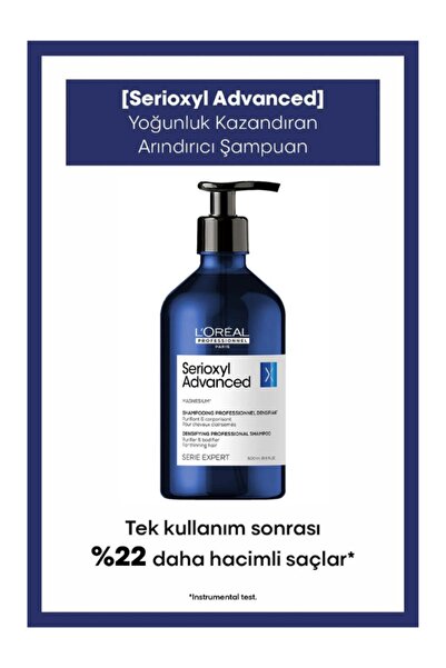 L'oreal Professionnel Serie Expert Serioxyl Advanced Şampuan 500ml. Serieexpert