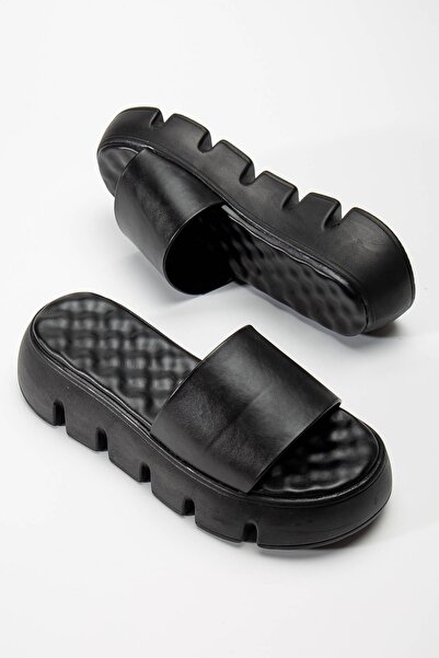 MFT AYAKKABI Жіночі пляжні капці на товстій підошві, чорні