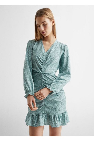 Mango Teen Rochie Verde Pentru Copii