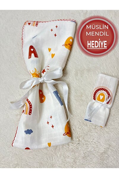 MASALBABY Multi-Purpose Muslin Blanket 80x90cm & Muslin Handkerchief Newborn/...