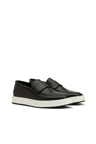 George Hogg Siyah Erkek Deri Loafer