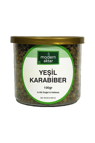 modern aktar Green Black Pepper Tane 100 gr