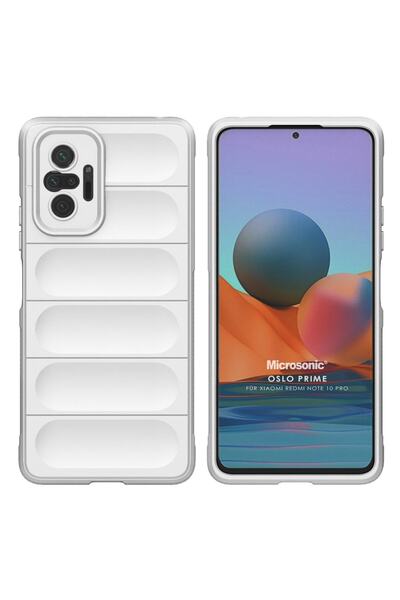 Microsonic Xiaomi Redmi Note 10 Pro Kılıf Oslo Prime Beyaz