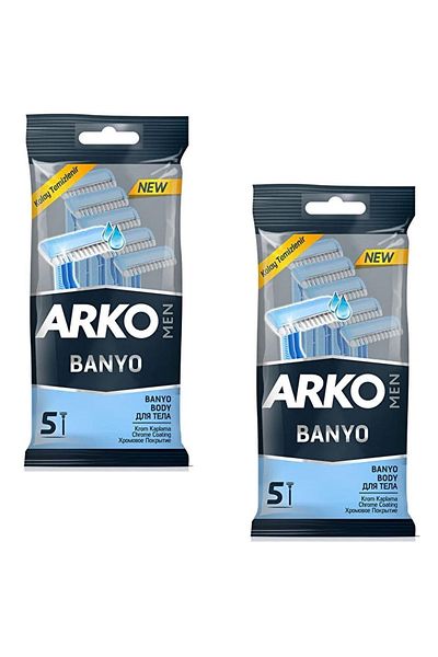 ARKO 2 Pieces of 5 Men Bath Razor Blades