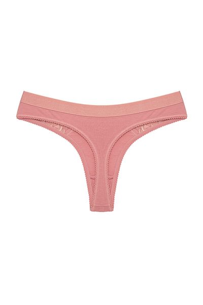 Zena Mink Cotton Women's Thong Panties - Elastic Waist