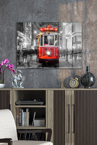 Decovetro Glass Painting Tram Beyoğlu Cityscape