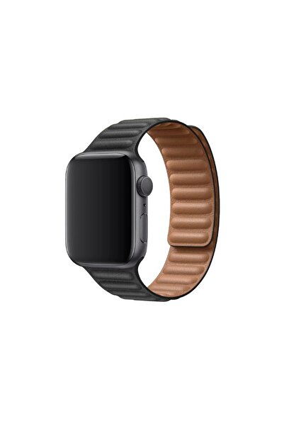 Microcase Apple Watch Ultra/ultra 2 49mm Uyumlu Mıknatıslı Deri Kordon Kayış - Ky24-2