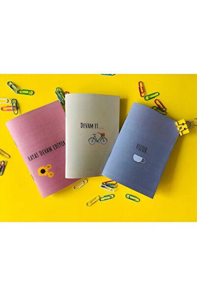 ÖZ KIRTASİYE Motivasyon Temalı 10x14 Çizgisiz Not Defteri 3'lü Set
