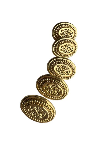 Mothu Oyma Işleme Merkezli Elips Gold Orta Boy 5 Adet Kaban Kazak Hırka Etek ...