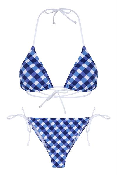 AQUELLA Colorful Patterned Triangle Bikini Set