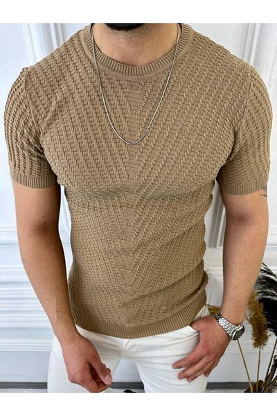 elkumoda Μπλούζα Τριχόνη Μπλούζα Τριχόνη Αερισμός Δεν Ιδρώνει Slim Fit Στενή Κοπή T-shirt