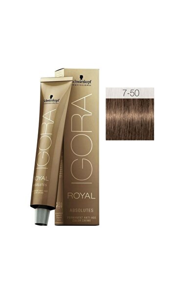 Igora 4 Adet Royal Absolutes 7-50 Kumral-doğal Altın Saç Boyası (orijinal)