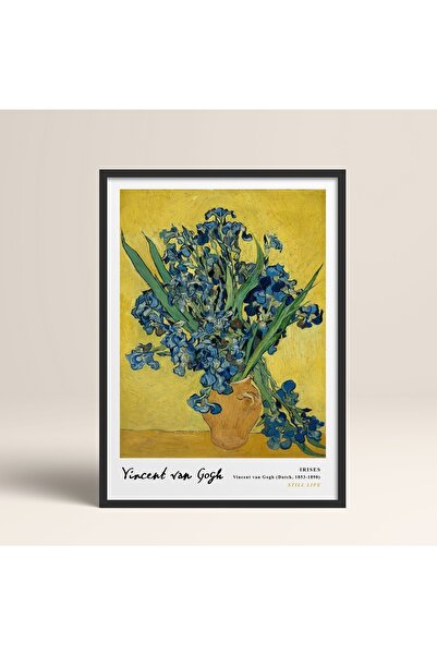 HOMEPACK Tablou Vincent Van Gogh înrămat 30x40cm 40x60cm 50x70cm Vangogh022 cu cadru din lemn alb-negru