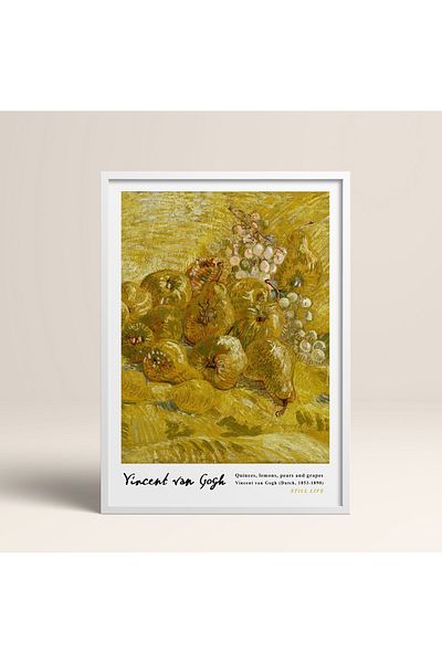 HOMEPACK Εικόνα με κορνίζα Vincent Van Gogh 30x40cm 40x60cm 50x70cm Μαύρο Λευκό Ξύλινο Πλαίσιο Vangogh024