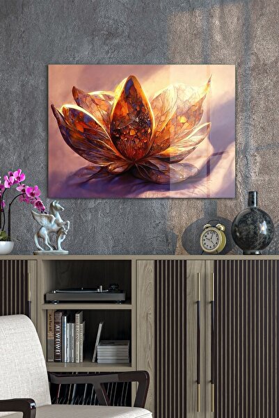 Decovetro Tablou din sticlă Motiv floral abstract