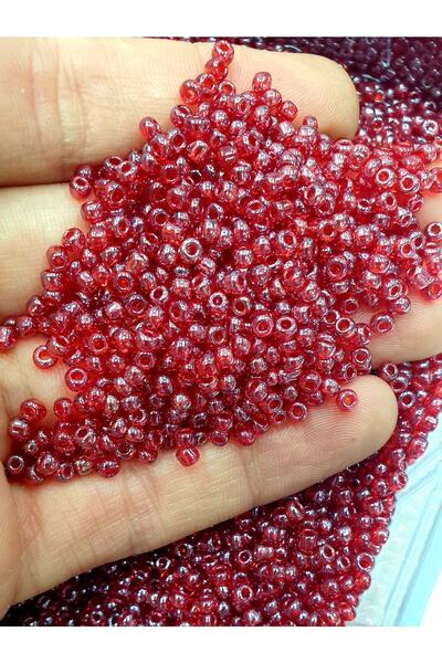 CRYSTALSHOP Peskovite perle - 8/0 crvene (100 GR)