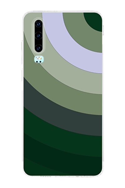 PrintiFy Huawei P30 Uyumlu Kamera Korumalı Renk Cümbüşü C Tasarımlı Şeffaf Si...