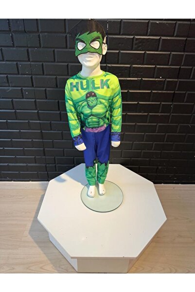 Pano Kids Patiska Nostalji Hulk Kostümü Yeşil Dev