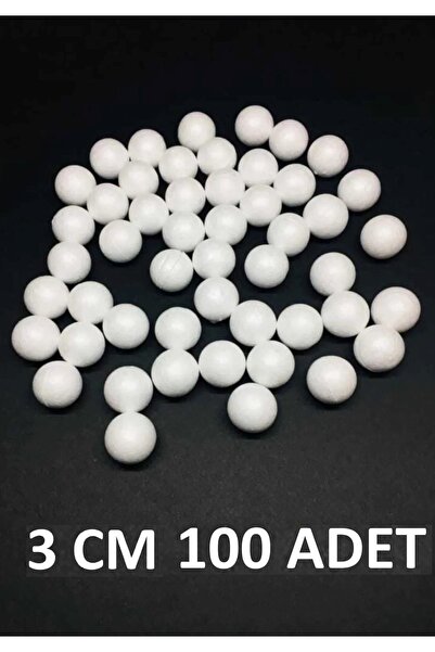 Ticon 100 Adet 3 Cm Köpük Strafor Top