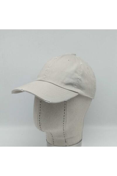 Shopiolog Unisex Κεντημένο βαμβακερό καπέλο μπέιζμπολ με σχισμένη λεπτομέρεια