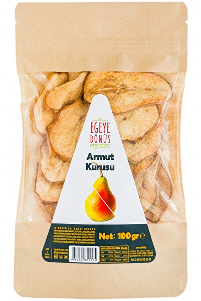 EGEYE DÖNÜŞ Şekersiz Armut Meyve Kurusu Cipsi - 100 Gr. (YÜKSEK AROMA-KOKTEYL MEYVESİ-KATKI KORUYUCU İÇERMEZ)