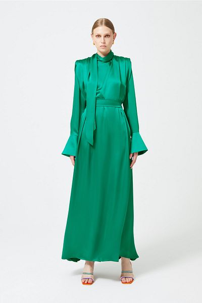 Nuum Design Satin Dress Cuff Sleeves