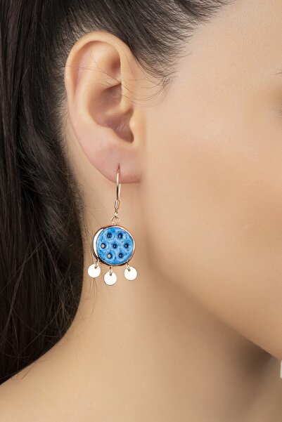 Silvano Jewelry 925 Ayar Gümüş Süryani Gözü Yuvarlak Küpe