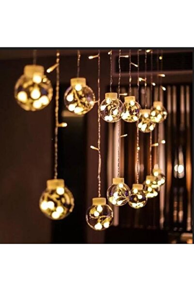 Niyet Led Sarkıt - Aydınlatma - Dekoratif Işık Perdesi - Yuvarlak - 3x0,80 Mt...