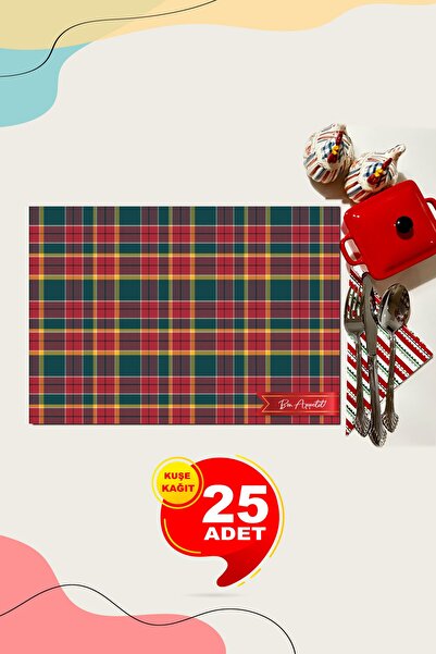 HDF STORE Piknik Amerikan Servis Kağıdı Tek Kullanımlık Yağlı Servis Sunum Ka...