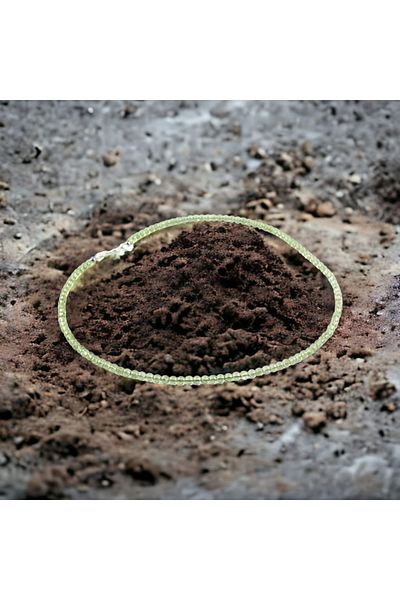 Alp Doğal Taş Green Zebercet Natural Stone Necklace 50cm - 4mm