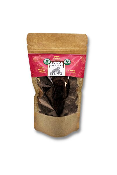 Dolc'ida Şekersiz El Yapımı Kuvertür Çikolata (VEGAN-GLÜTENSİZ-250 GR)