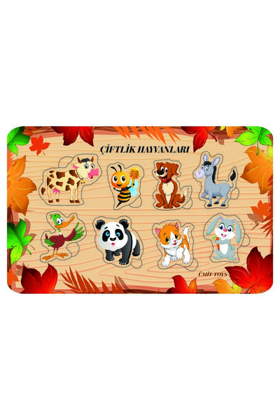 ümit toys Bingo Eşleştirme Eğitici Öğretici Ahşap Hayvanlar 4 Sayı Eşleştirme...