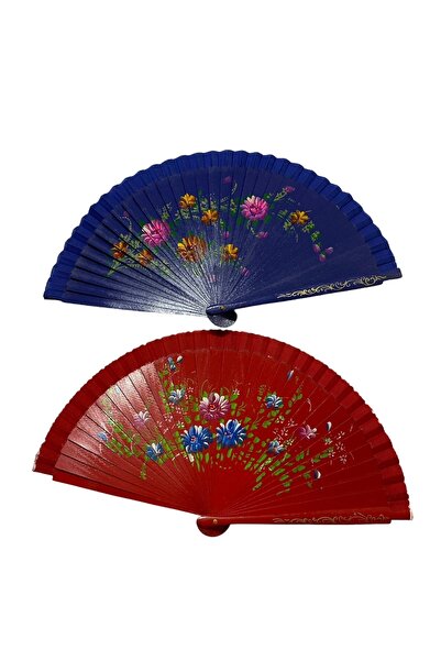 YELPAZE Kostan Aksesuar Ahşap Tek Taraflı Desenli Doğal Rüzgar Bambu Ikili Set