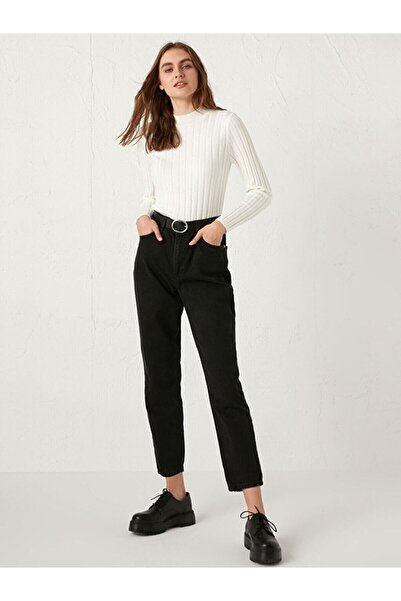 DRC trend Layla Black Mom Jeans Sa likrom Crne, otporne na izbleđivanje, izuz...