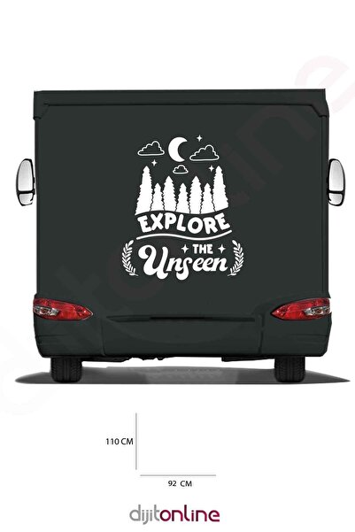 Dijitonline Autocolant Caravană - Autocolant Natură - 110x92 Cm