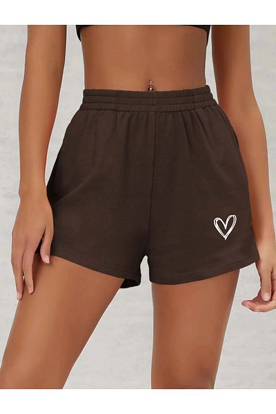 DAXİS Sportwear Company Κοντό γυναικείο σορτς Heart Printed