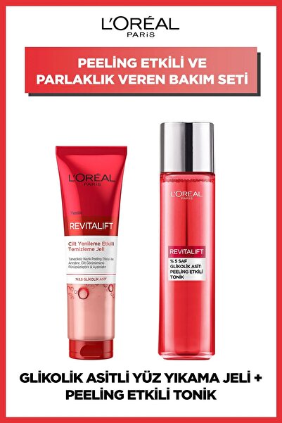 L'Oreal Paris Revitalift %5 Saf Glikolik Asit Peeling Etkili Tonik & Cilt Yenileme Etkili Temizleme Jeli 150 Ml
