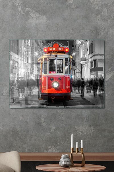 Decovetro Glass Painting Tram Beyoğlu Cityscape