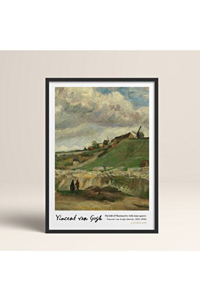 HOMEPACK Çerçeveli Vincent Van Gogh Tablo 30x40cm 40x60cm 50x70cm Siyah Beyaz...