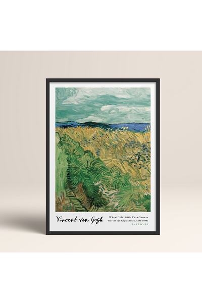 HOMEPACK Çerçeveli Vincent Van Gogh Tablo 30x40cm 40x60cm 50x70cm Siyah Beyaz...