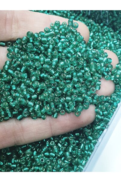 CRYSTALSHOP Peskovite perle - 8/0 zelene (100 GR)