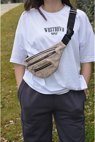 KunduraHane Kamuflažna višeslojna korisna torba za telo Pojasna torbica Torba...