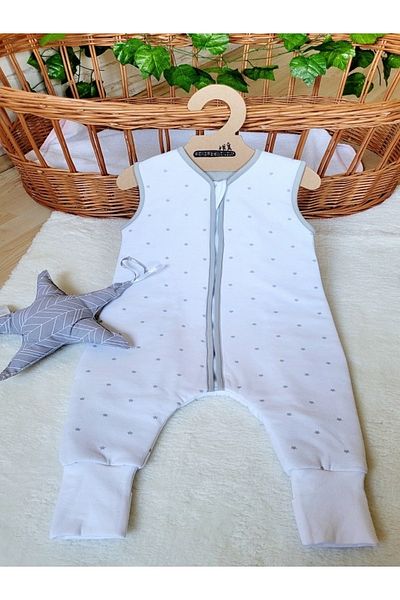 Alpar Tekstil Sleeveless Zippered 2.5 Tog Sleeping Bag for Girls and Boys - White