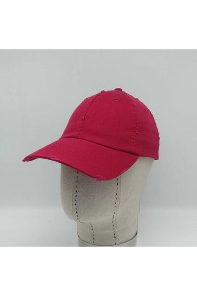 Shopiolog Unisex Ripped Detail Embroidered Cotton Baseball Adjustable Cap Hat