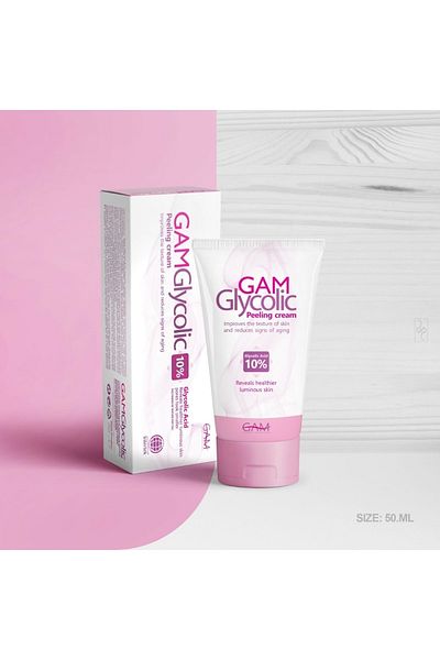 GAM Glycolic Peeling Cream, 10% Glycolic Acid, Provides Skin's Health, Vitality and Brightness