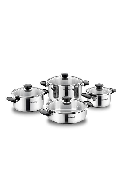 KORKMAZ A1678 Kappa 8 Parça Tencere Seti